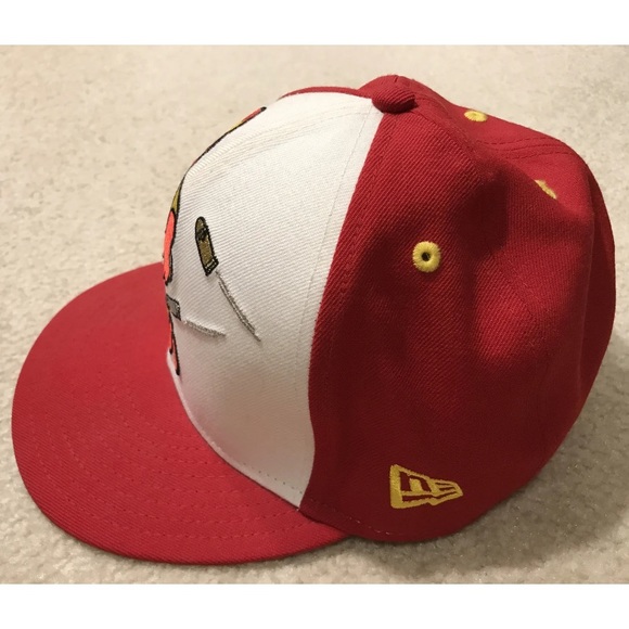 TokiDoki Marvel Iron Man New Era Red Cap Hat Football Bulletproof Avengers 7 3/8 - Picture 2 of 12